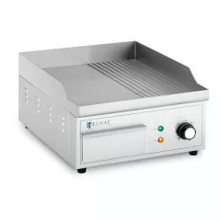 Royal-catering Royal Catering Elektro Grillplatte - 360 X 380 Mm - Ribber + Flat - 2.000 W - Royal Catering