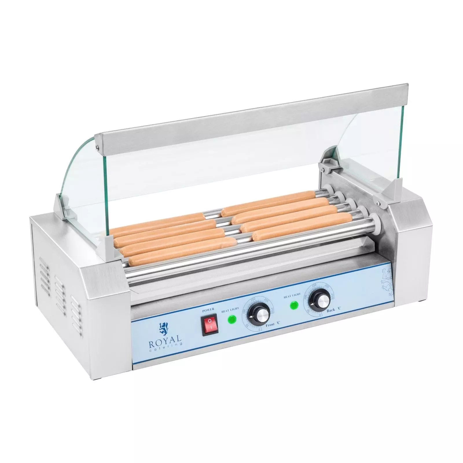 Royal-catering Royal Catering Hot Dog Grill - 7 Rollen - Edelstahl - Image 5
