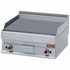 Null Gastro Gas-Griddleplatte Tischgerät 700x650x380mm Grillplatte Glatt Bratplatte