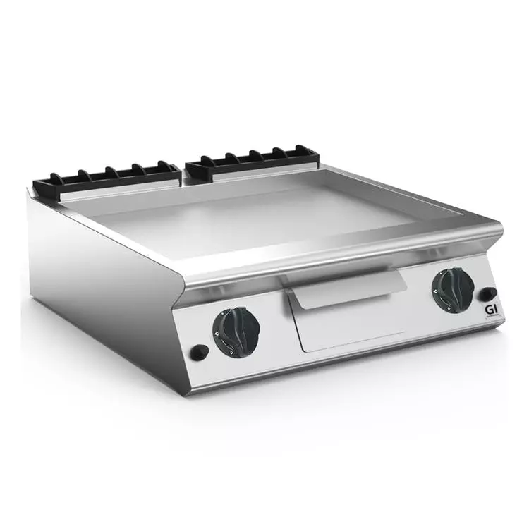 Gastro-inox GI 700 HP 2/3 Glatte Und 1/3 Gerippte Edelstahl Gasplatte, 60cm – Bild 4