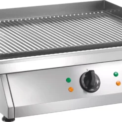 Cookmax Elektro-Grillplatte Gerillt 2 Heizzonen