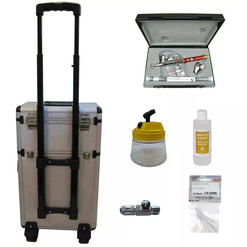 Null Reise Airbrush Set Bodypainting Infinity CR Plus - Sparmax MB620 - Mit Zubehör