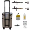 Null Fine Art Reise Airbrush Set Airbrushpistole Sparmax Kompressor Mit Zubehör