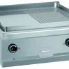 Null MBM Auftisch-Elektro-Grillplatte , Stahl Verchromt 1/2 Glatt + 1/2 Gerillt 8,0 KW