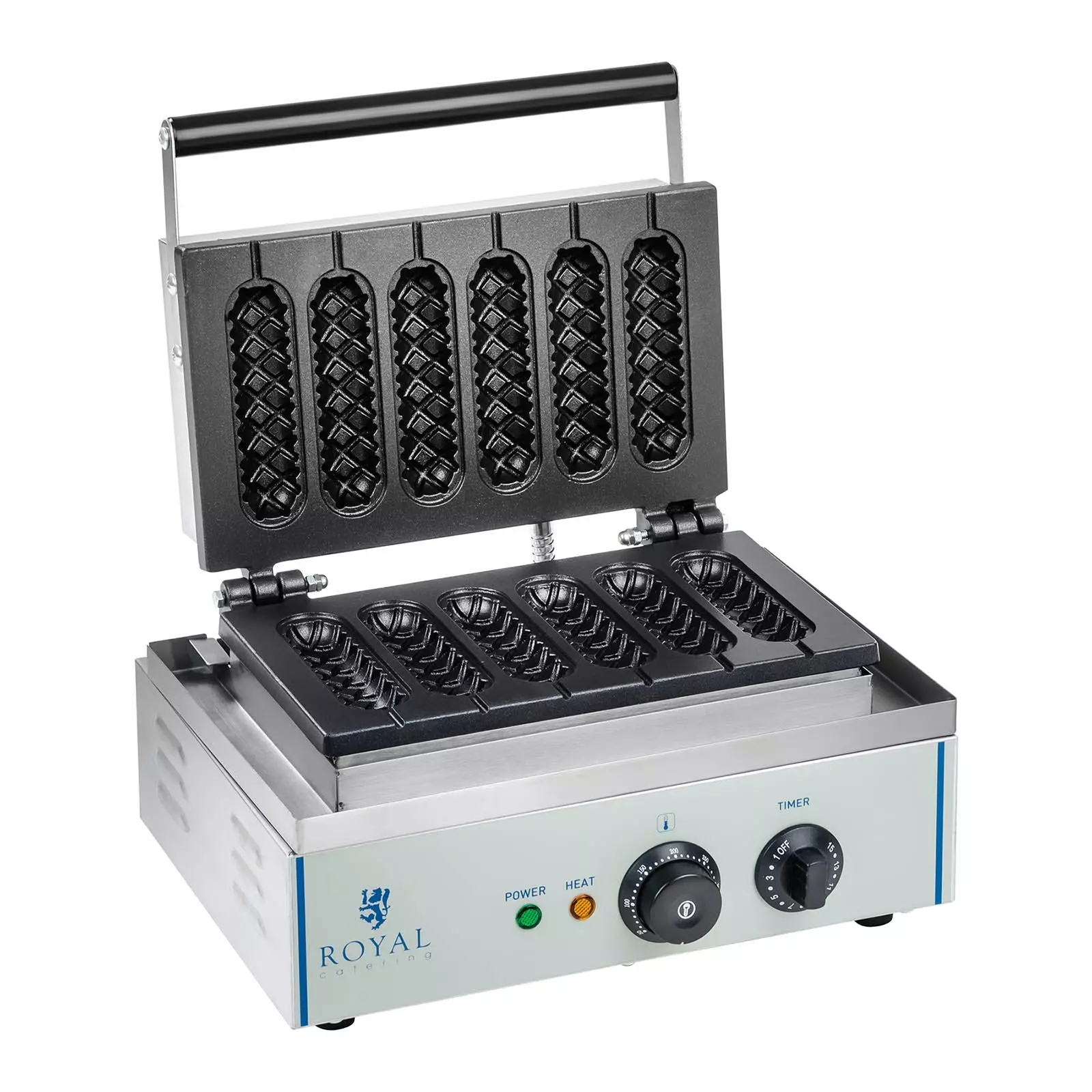 Royal-catering Royal Catering Waffeleisen - 2.000 Watt - Rechteckig RCWM-2000-E - Image 4