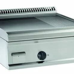 Kbs-gastrotechnik KBS Elektro-Grillplatte 2/3 Glatt + 1/3 Gerillt, 2 Heizzonen Tischgerät