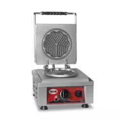 GMG - Waffeleisen Amore-S - 1x Ø 16cm - 50° Bis 300°C - Feste Backplatte Aus Gusseisen - Umlaufende Fettfangrinne - Gehäuse Edelstahl