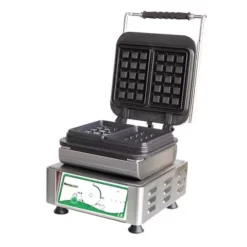 Kbs-gastrotechnik KBS Waffeleisen Mit Wechselbarer Backplatte Für 2x Waffeln 8x16x1,5cm