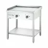 Stalgast Elektro-Griddleplatte Standgerät Glatt Unterbau Offen 800x700x850mm Edelstahl