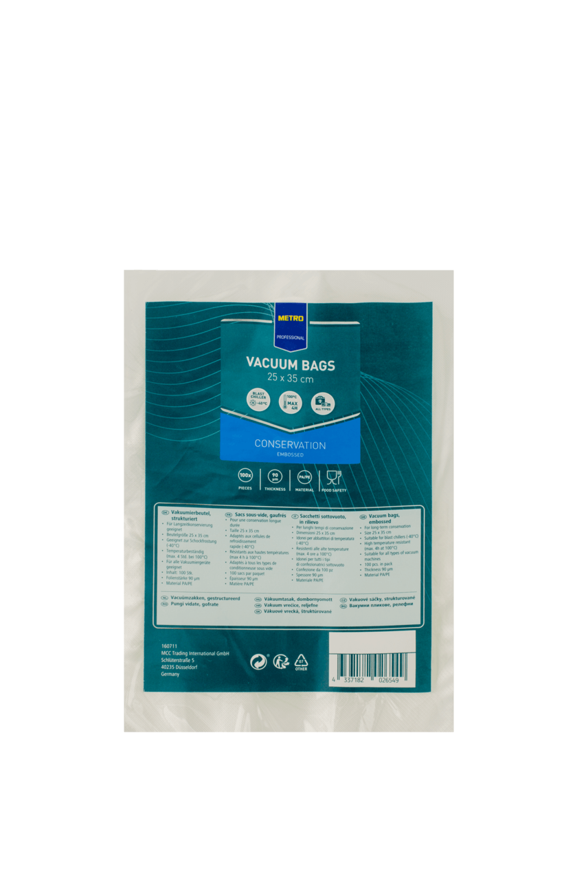 Metro-professional METRO Professional Vakuumierbeutel, 25 X 35 Cm, 90 µm, 100 Stück