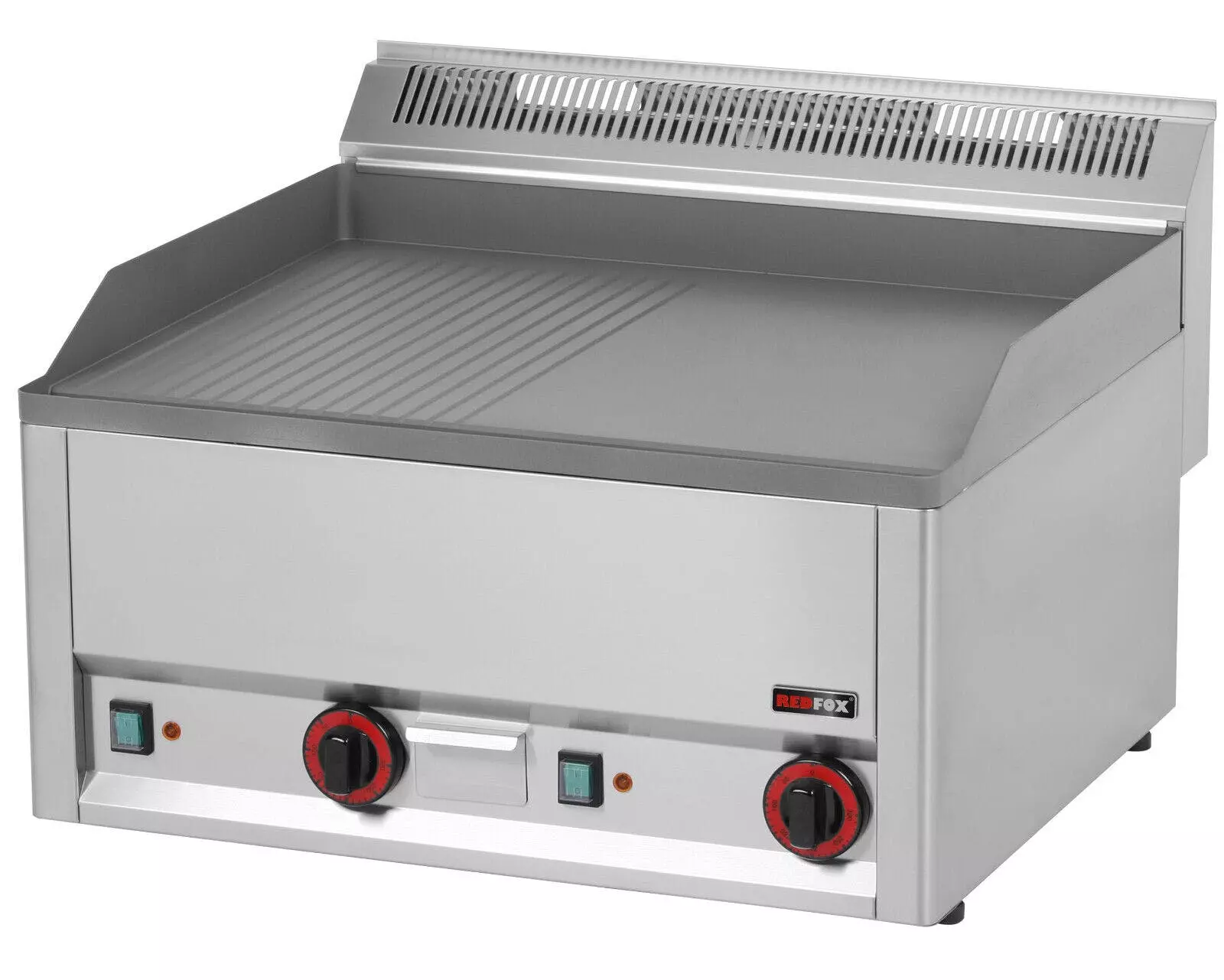 Null Gastro Elektro-Doppel-Griddleplatte Grill Grillplatte Bratplatte 660x600x290 Mm