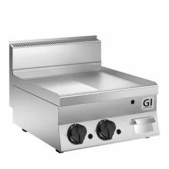 Gastro-inox GI 650 HP Gasbrennerplatte Halb Glatt / Halb Gerippt, 80cm