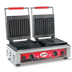 GMG - Waffeleisen Classico - 4x (10 X 17 X 1.5cm) - 50° Bis 300°C - Feste Backplatte Aus Gusseisen - Umlaufende Fettfangrinne