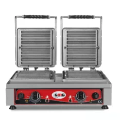 GMG - Waffeleisen Churo - 2x (10 X 21cm X 2 X 1cm / 2cm) - 50° Bis 300°C Feste Backplatte Aus Gusseisen - Fettfangrinne