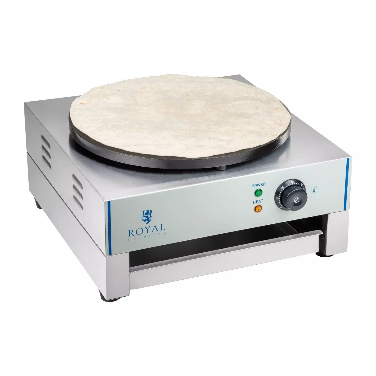Royal-catering Royal Catering Crepes-Maker - 40 Cm - Herausziehbares Fach