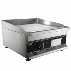 Null Chefgastro Elektrogrillplatte Chrom BxTxH 500x520x310mm
