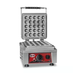 GMG - Waffeleisen Lokmia-D - 1x (Ø 25 X 3,5cm X 1,7cm / 3,4cm) - 50° Bis 300°C Feste Backplatte Aus Gusseisen - Fettfangrinne