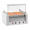 Royal-catering Royal Catering Hot Dog Grill - 11 Rollen - Wärmeschublade - Edelstahl