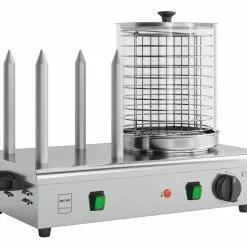 Metro-professional METRO Professional Hot Dog Maker Mit Brotstangen GHM2001, Edelstahl / Aluminium / Glas, 54 X 30 X 39 Cm, Temperaturbereich Bis 100°C, 550 W, Silber