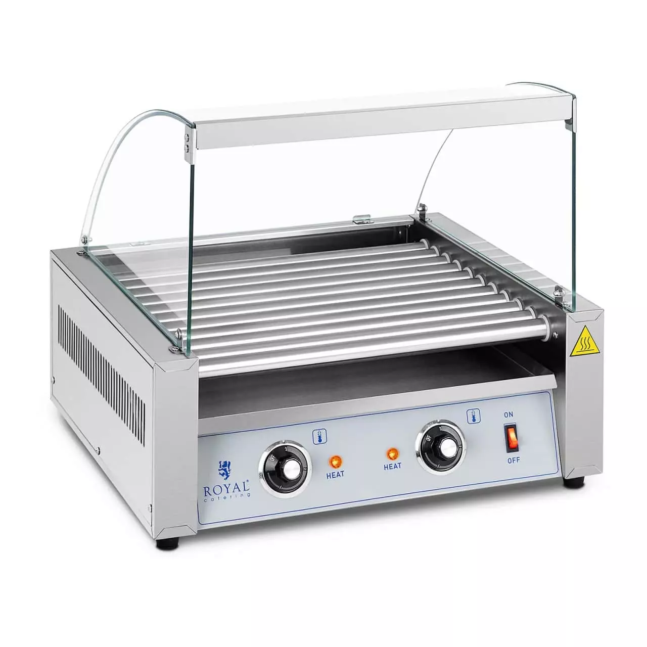 Royal-catering Royal Catering Hot Dog Grill - 11 Rollen - Edelstahl RCHG-11E - Image 4