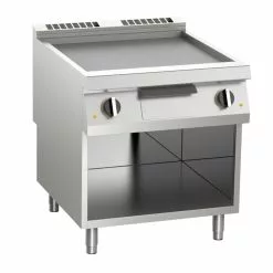 Null KBS Elektro-Grillplatte Glatt 15kW 2 Heizzone Offener Unterbau