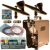 Null Airbrush Set 2x Hansa Airbrushpistolen Kompressor Sparmax Createx Farben