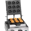Bartscher Waffeleisen MDI Donut 900, Donut-Maschine, 9 Stück, Platten, Donato, Wie Belgische Waffeln, Profi Line, Edelstahl Von CHEFGASTRO
