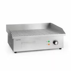 Klarstein Grillmeile 3000R Elektrogrill 3000W Platte 54,5x35cm Geriffelt Silber