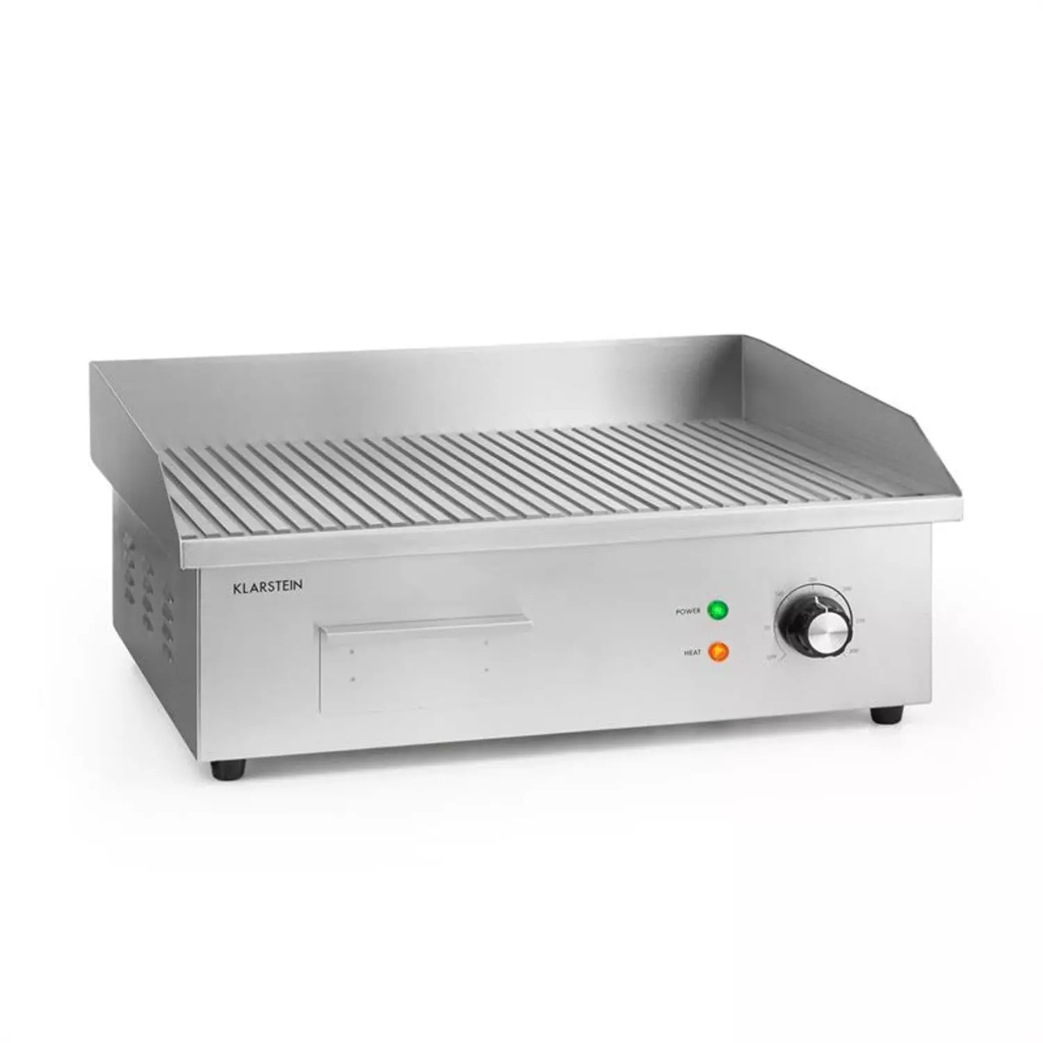 Klarstein Grillmeile 3000R Elektrogrill 3000W Platte 54,5x35cm Geriffelt Silber - Image 2