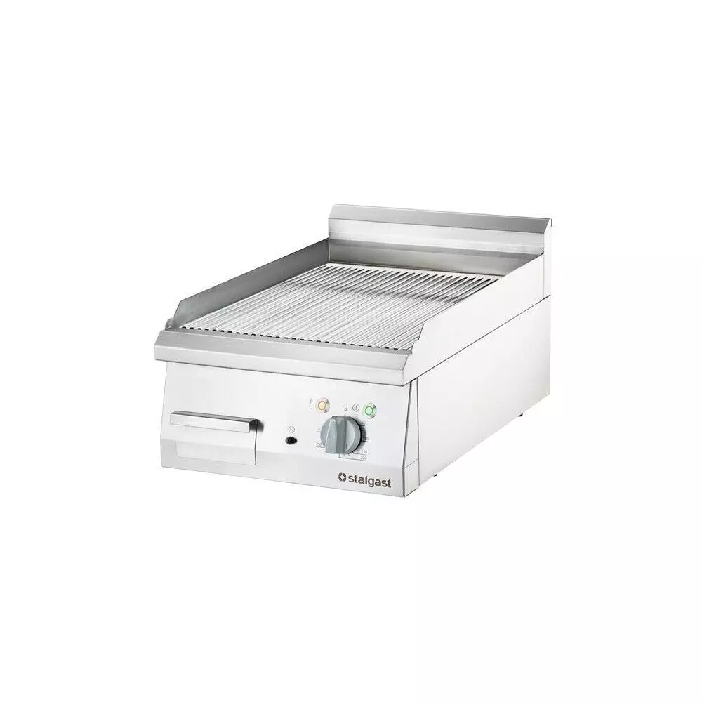 Stalgast Verchromte Elektro-Griddleplatte Tischgerät 800x700mm Gerillte Grillfläche 8,1kw - Image 4