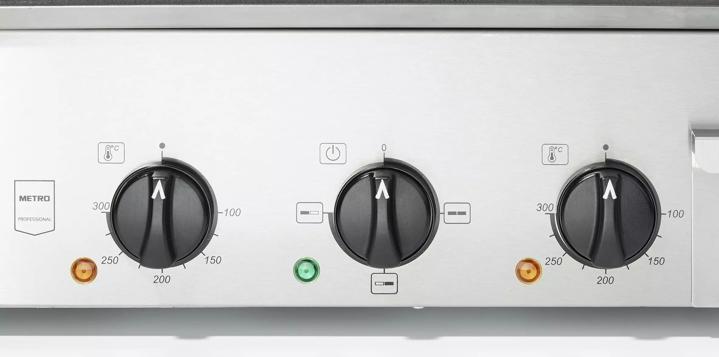 Metro-professional METRO Professional Elektrische Bratplatte GEG2001, Edelstahl, 62 X 45 X 19 Cm, 3500 W, 2 Heizzonen, Abnehmbare Fettauffangschale - Image 3