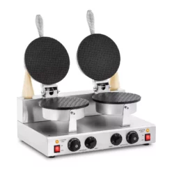 Royal-catering Doppel-Waffeleisen - Rund - 2 X 1000 W - 0 - 5 Min Timer - Royal Catering
