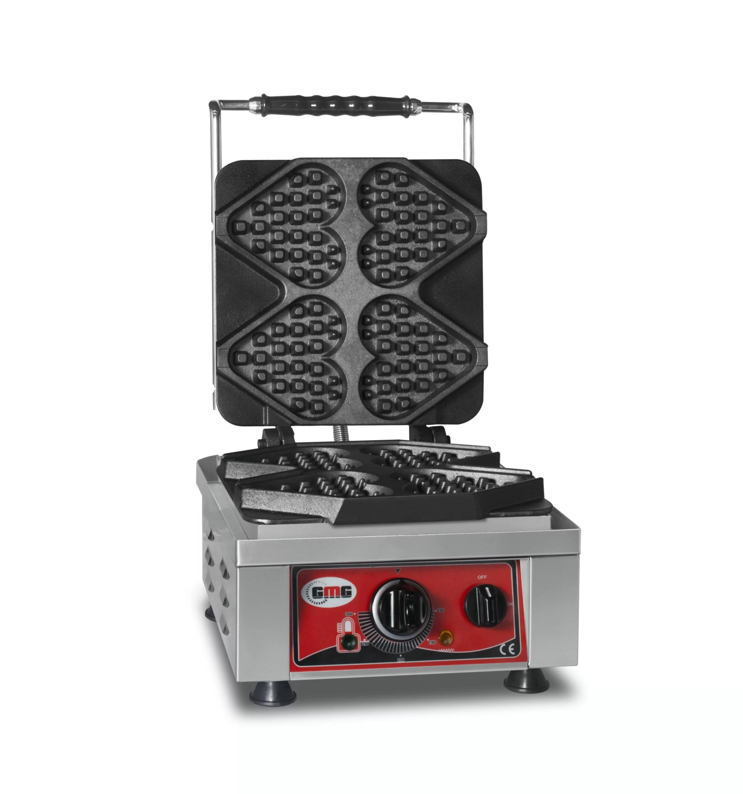 GMG - Waffeleisen Ti Amo - 8x (13,2 X 12,5 X 2,8cm) - 50° Bis 300°C Feste Backplatte Aus Gusseisen - Gehäuse Edelstahl - Image 2