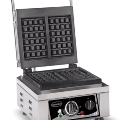 Null CHEFGASTRO Waffeleisen Für Belgische Waffeln, 2.200 Watt, Brüssel, Profi Line, Waffelautomat, Waffelbäcker, Edelstahl, 2 Stück Waffeln