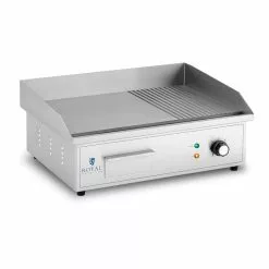 Royal-catering Royal Catering Elektro Grillplatte - 548 X 350 Mm - Ribber + Flat - 3.000 W - Royal Catering