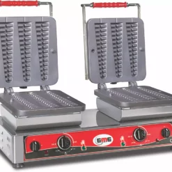 GMG - Waffeleisen Bruxelles - 6x (23 X 3 X 2,4cm) - Wechselbare Backplatte & Einfache Montage - 50° Bis 300°C - Leichte Reinigung