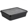 Null APS Set -SERVING BOX-, 30 X 25 Cm, H: 8 Cm, Melamin, Schwarz, Betonoptik
