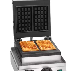 Bartscher Waffeleisen MDI 1BW-AL, Belgische Waffeln, Brüssel, Profi Line, Waffelautomat, Waffelbäcker, Edelstahl, 2 Stück Waffeln Von CHEFGASTRO