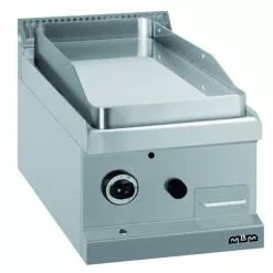 Null MBM Auftisch-Gas-Grillplatte , Stahl Glatt Verchromt 5,5 KW