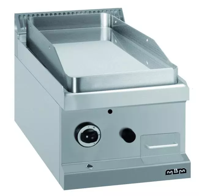 Null MBM Auftisch-Gas-Grillplatte , Stahl Glatt 5,5 KW - Image 2