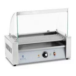 Royal-catering Royal Catering Hot Dog Grill - 5 Rollen - Royal Catering - Edelstahl - Abdeckung