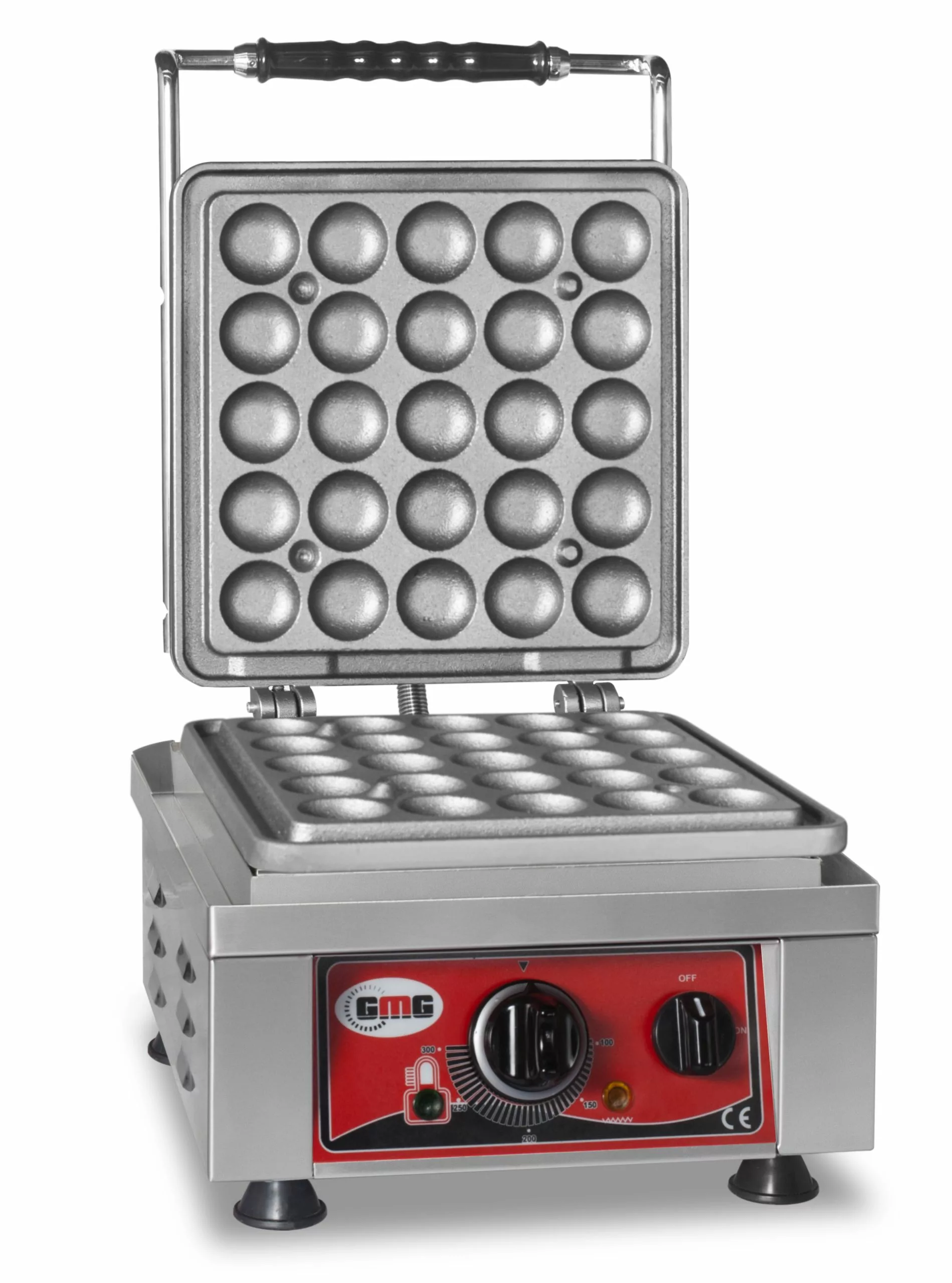 GMG - Waffeleisen Lokmia-L - 2x (Ø 25 X 4,2cm X 1,2cm / 2,4cm) - 50° Bis 300°C Feste Backplatte Aus Gusseisen - Fettfangrinne - Image 2