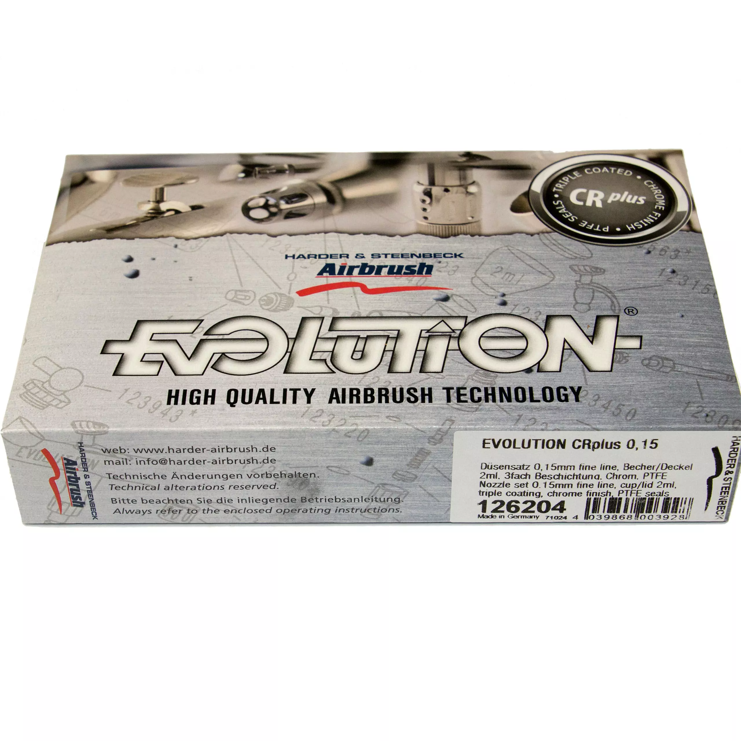 Null Fine Art Evolution 126204 CR Plus 0,15 Airbrush Pistole Aus Dreifachem Chrom - Image 6