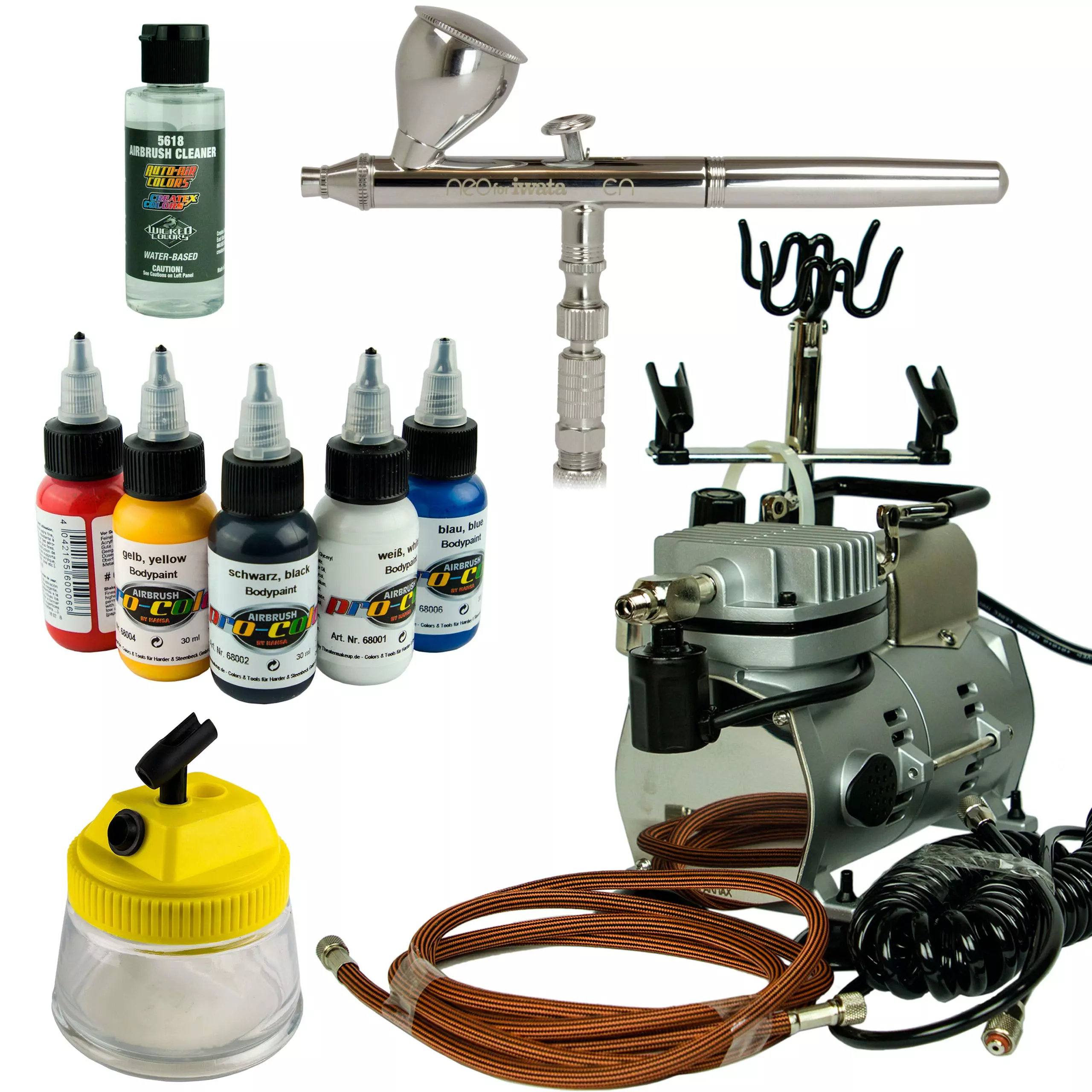 Null Airbrush Body-Painting Airbrushpistole Iwata Neo Saturn Kompressor Hansa Body Farbe
