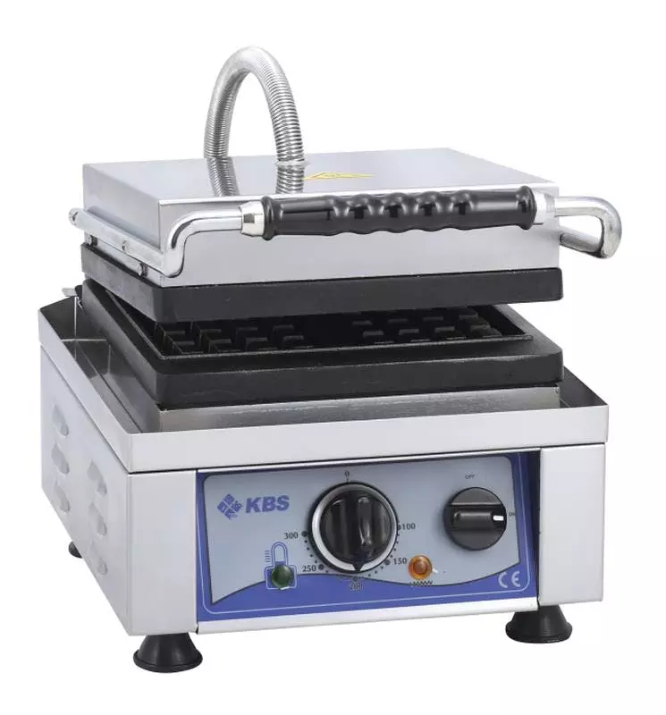 Kbs-gastrotechnik KBS Waffeleisen Mit Fester Backplatte Für 2x Waffeln 8x16x1,5cm - Image 6