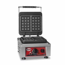 GMG - Waffeleisen Bruxelles - 2x (10,2 X 16,5 X 2,6cm) - 50° Bis 300°C Feste Backplatte Aus Gusseisen - Gehäuse Edelstahl
