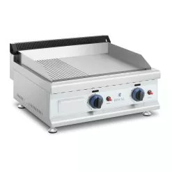 Royal-catering Royal Catering Doppel-Gasgrill - 60 X 40 Cm - Glatt/geriffelt - 2 X 3.100 W - Erdgas - 20 Mbar