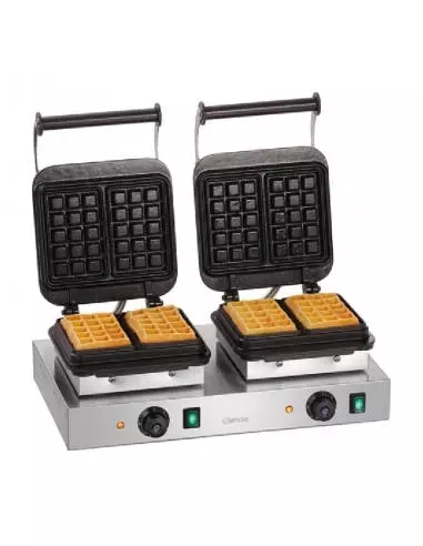 Bartscher Waffeleisen 1BW160-101, Belgische Waffeln, Brüssel, Profi Line, Waffelautomat, Waffelbäcker, Edelstahl, 2 Stück Waffeln Von CHEFGASTRO - Image 3