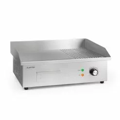 Klarstein Grillmeile 3000GR Elektrogrill 3000W 54,5x35cm Glatt/geriffelt Silber