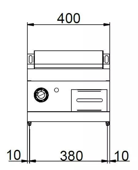 Null MBM Auftisch-Gas-Grillplatte , Stahl Glatt 5,5 KW - Image 7